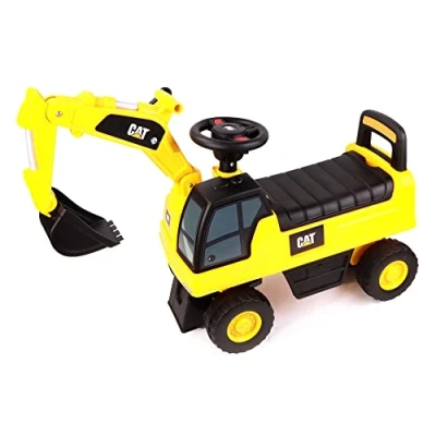 Afbeelding van TURBO CHALLENGE Caterpillar graafmachine Loopwagen 119662 Vrijwielen Geel 25kg Max Kunststof Batterijen niet inbegrepen Vanaf 12 maanden
