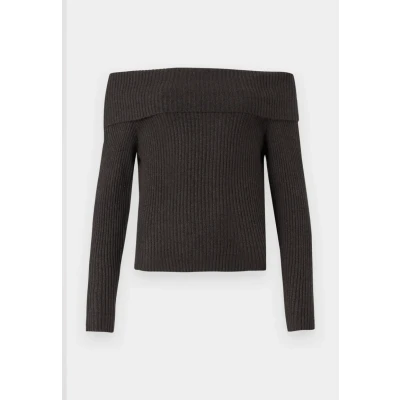 Afbeelding van ONLY Onlkatia OFF Shoulder Trui, Dames, Maat: XS, Chocolate torte