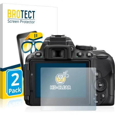Afbeelding van BROTECT Screenprotector voor Nikon D5300 Folie Beschermfolie transparant (2 Stuks)