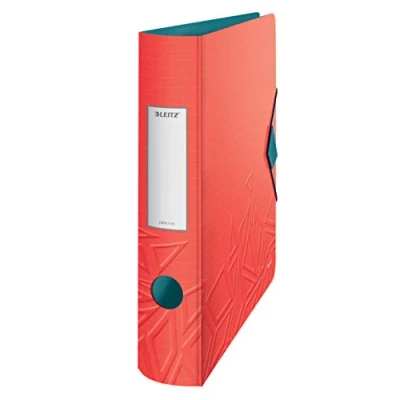 Afbeelding van Leitz 180 Active Urban Chic PP Ordner voor 350 Vel Map A4 Documenten Rugbreedte Van 65mm Rood