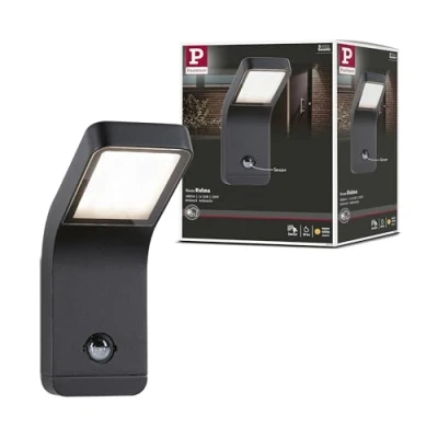 Afbeelding van Paulmann 94745 LED buitenlamp Kulma detector mouv. zeewaterbestendig IP44 90 x 174 mm 3000 K 7,5 W 500 lm antraciet aluminium