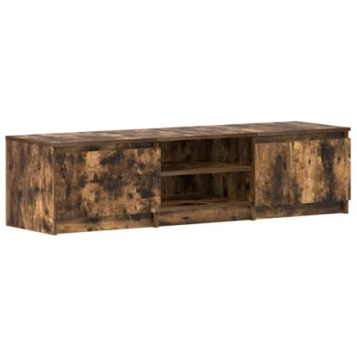 Image de vidaXL Meuble TV Chêne fumé 140x40x35,5 cm Bois d&#039;ingénierie815357