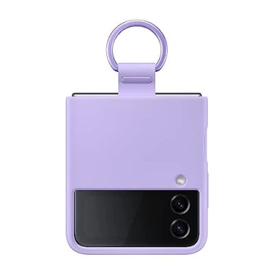 Image de Coque en silicone avec anneau pour Samsung Galaxy Z Flip 4 Lavande