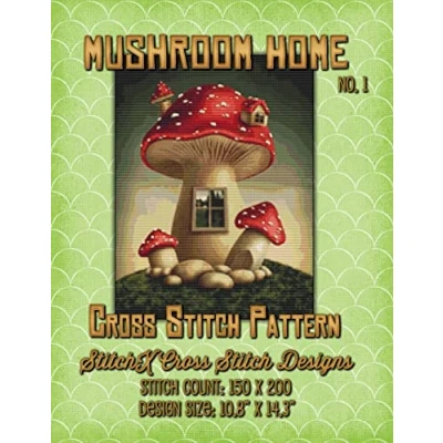 Afbeelding van Mushroom Home 1 Cross Stitch Pattern