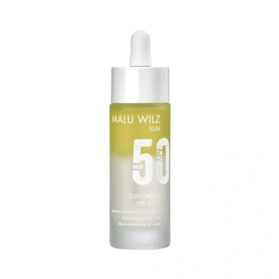 Afbeelding van Malu Wilz Sun Drops SPF 50 30ml enkele druppels onder de dagcrème beschermd je gezicht gelaat zonnefactor summerdrops