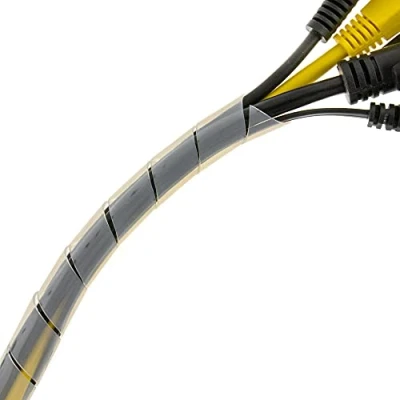 Afbeelding van SeKi Spiraalband, transparant, 4 50 mm, 5 m, flexibel, kabelbescherming, voor het bundelen van kabels