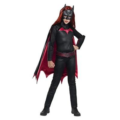 Afbeelding van Rubies Batgirl &amp; Batwoman Catwoman Kostuum Meisje Rood, Zwart Maat 116 Halloween Verkleedkleding