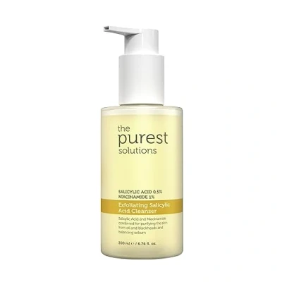 Afbeelding van The Purest Solutions salicylzuur Scrub Gezichtsreiniger (0,5% en 1% niacinamide) voor vette/gecombineerde huid Vermindert puistjes acne vatbaar