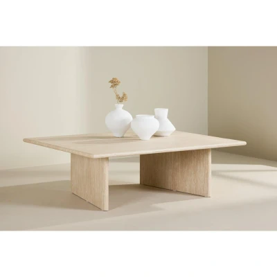 Afbeelding van Sergio salontafel 100 x 120 travertin look
