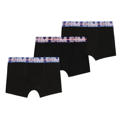 Afbeelding van Dim Boxershorts voor jongens, EcoDIM katoen, stretch, 3 stuks, zwart.