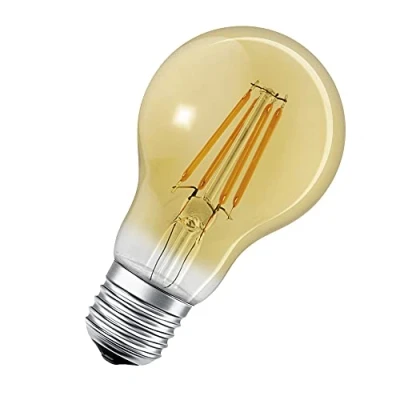 Afbeelding van LEDVANCE Slimme LED lamp met WiFi technologie, E27 basis gouden glas ,Warm wit (24 K), 68 Lumen, substituut voor 53W verlichtingsmiddel slim dimbaar, 1 Pak
