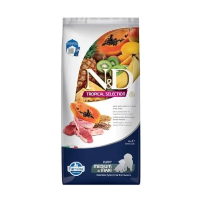 Afbeelding van N&amp;D Tropical puppyvoeding Lam medium/maxi 10 kg