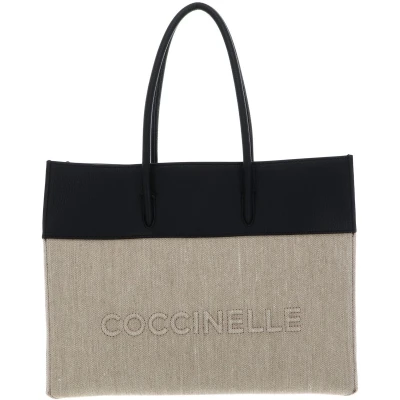 Afbeelding van Coccinelle Shopper, Dames, Maat: One Size, Natural/noir