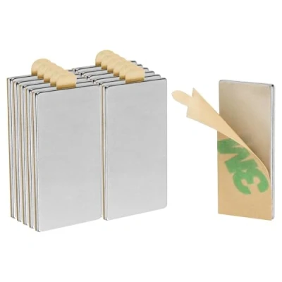 Afbeelding van ECENCE Neodymium magneten, 20 stuks, vierkant, zelfklevend, x 10 1 mm, hoogwaardige NiCuNi coating, sterke magneet, kleine magneet