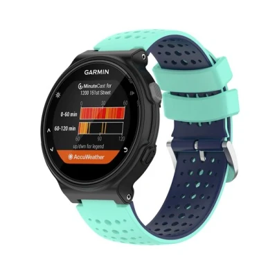Afbeelding van Siliconen Dot Pattern bandje Turquoise + Donkerblauw Garmin Forerunner 220 / 230 235 620 630 735 (XT)