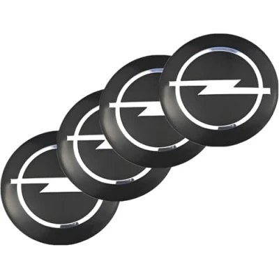 Afbeelding van Lot de 4 cache moyeux voiture pour Opel Corsa C D E F Étanche et antirouille 56 mm Noir