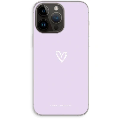 Afbeelding van Case Company® hoesje geschikt voor iPhone 14 Pro Max Klein hartje paars Soft Cover Telefoonhoesje Bescherming aan alle Kanten en Schermrand