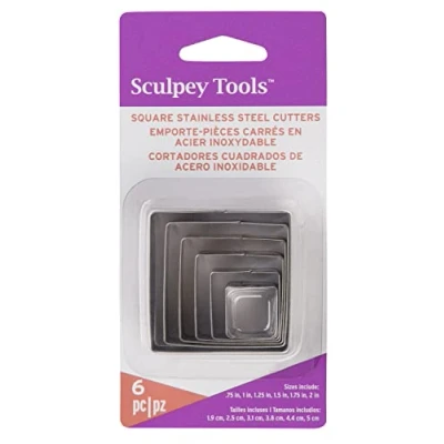 Afbeelding van AM1016 Uitsteekvormen irregular Square van Sculpey 3 stuks