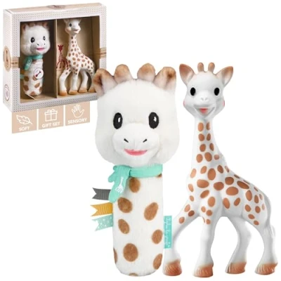 Afbeelding van Sophie de Giraf JongensMeisjes rammelaar en bijtspeen geschenkset