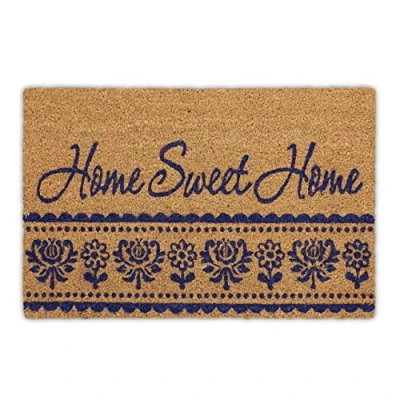 Afbeelding van Relaxdays Deurmat &#039;home sweet home&#039; kokosmat met tekst voetmat 40x60 cm antislip