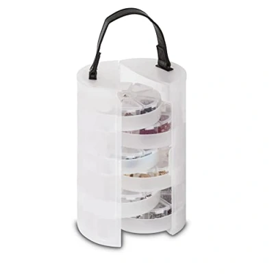 Afbeelding van Rayher 39499000 Opbergdoos, rond, met handgrepen, transparante kunststof