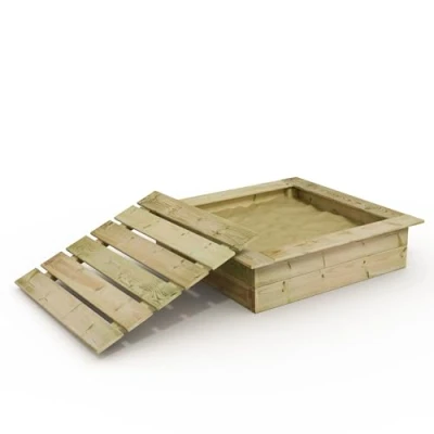 Afbeelding van PowerPit Sandkasten mit Deckel für den Garten