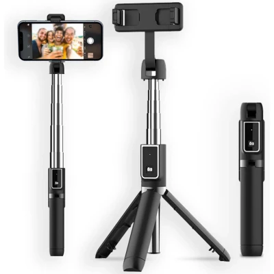 Afbeelding van iMoshion 2 in 1 Selfie Stick met Statief Tripod Afstandsbediening en 360 graden draaien Universele 67 cm