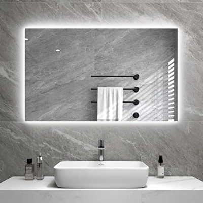 Afbeelding van Infraroodverwarming 580 W met ledverlichting, infraroodspiegel, wandverwarming, elektrische verwarming, wandmontage, energiebesparend