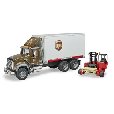 Image de Bruder 2828 Mack UPS avec chariot élévateur