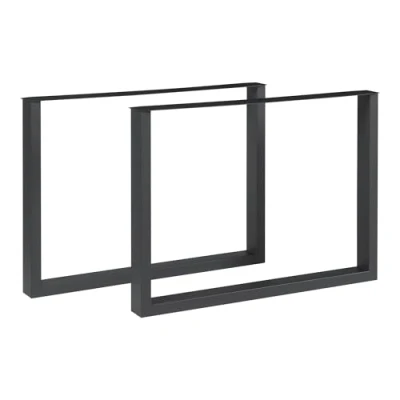 Afbeelding van Stalen onderstel Makers set van 2 tafelpoot 72x90 cm zwart [en.casa]