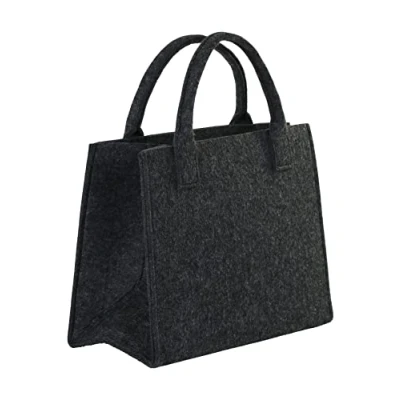 Afbeelding van Brandsseller Praktische boodschappentas van vilt, ca. 35 x 20 28 cm, verschillende kleuren, stof, antraciet, cm