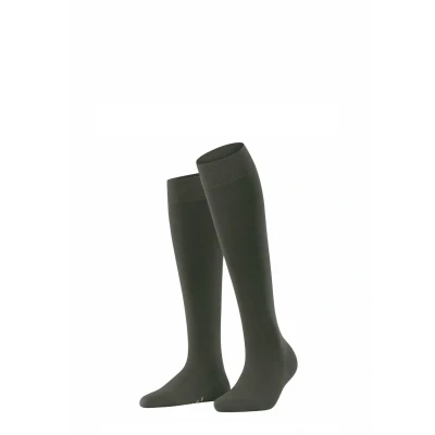 Afbeelding van FALKE Softmerino warme ademende merinowol katoen kniekousen dames groen Maat 39 40