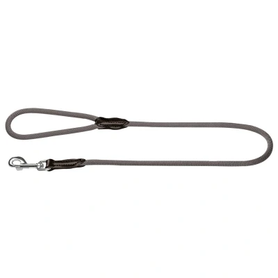 Afbeelding van Hunter Looplijn Freestyle Nylon Rond Grijs Hondenriem 110x1.0 cm