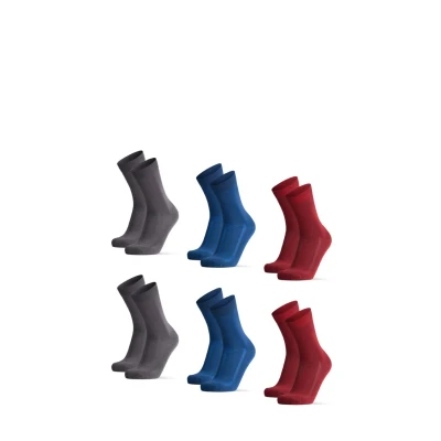 Afbeelding van Danish Endurance 6PACK Ultrasoft Sokken, Heren, Maat: 39 42, Multicolor grey oxford blue wine red
