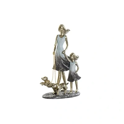 Afbeelding van Decoratieve figuren DKD Home Decor 16 x 9,5 24 cm Blauw Gouden Familie