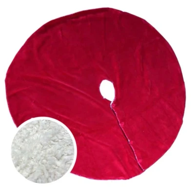 Afbeelding van Unique Living Treeskirt Coby 110cm Ø red Kerstboomkleed