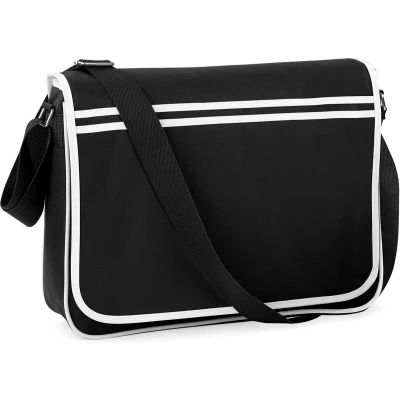 Afbeelding van Bagbase Retro Schoudertas Black/White 12 Liter