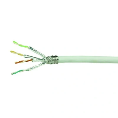 Afbeelding van S/FTP CAT7 stug 50M 100% koper wit (netwerkkabel op rol) Netwerkkabel Computerkabel Kabel