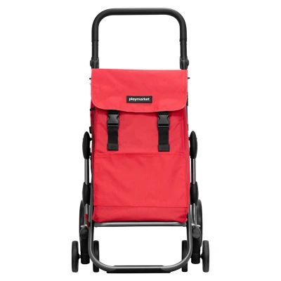 Afbeelding van Playmarket Boodschappentrolleys Go Plus rood