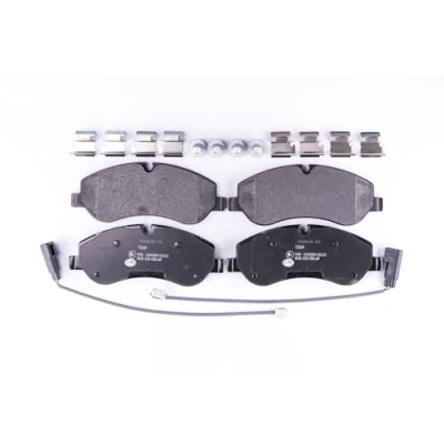 Afbeelding van HELLA 8DB 355 020 691 Remblokkenset Incl. slijtage waarschuwingscontact Met remzadelschroef toebehoren FORD: Transit V363 Van