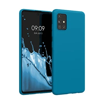 Afbeelding van kwmobile telefoonhoesje geschikt voor Samsung Galaxy A51 Hoesje smartphone Back cover in Caribisch blauw