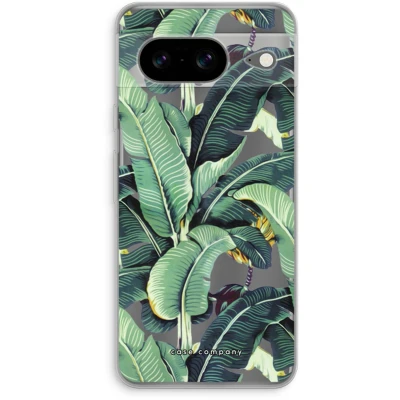 Afbeelding van Case Company® hoesje geschikt voor Google Pixel 8 Bananenbladeren Soft Cover Telefoonhoesje Bescherming aan alle Kanten en Schermrand