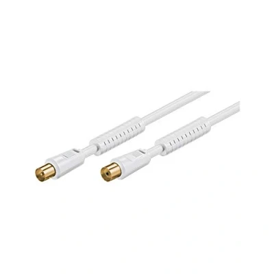 Afbeelding van VALUE Antennekabel met ferriet M/F, wit, 1,5 m