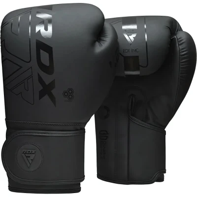 Afbeelding van RDX Sports F6 Kara Bokshandschoenen Boxing Gloves Training Vechtsporthandschoenen Boksen Zwart Mat 8 oz