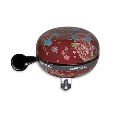 Afbeelding van Fietsbel Basil Bloom ø80mm wit met bloemen
