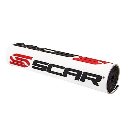 Afbeelding van SCAR Stuurschuim 22 3D met motorstang Cross Quad Dirt Bike Enduro Supermotorrijder, wit
