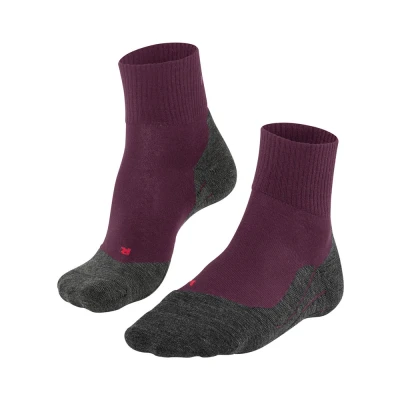 Afbeelding van Falke TK5 Wool Short Wandelsok Dames Aubergine Maat 41/42