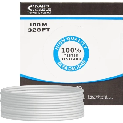 Afbeelding van Categorie 5 UTP kabel NANOCABLE 10.20.0302 (100 m) Grijs 100 m