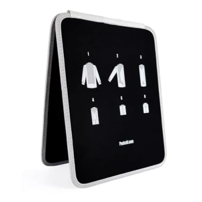 Afbeelding van mannen reizen Shirt tas kreukvrij kleding drager organisator zak met vouwen hulp Gift voor Packshi, Wit 2