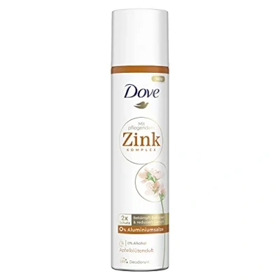 Afbeelding van Dove Deodorant Spray met voedend Zink complex 0% Aluminium Appelbloesemgeur 6 x 100 ml Voordeelverpakking